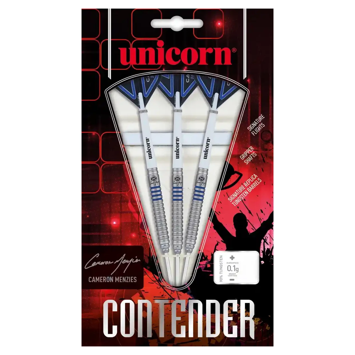 Unicorn Contender Cameron Menzies P2 90% Tungsten Steel Tip Darts 