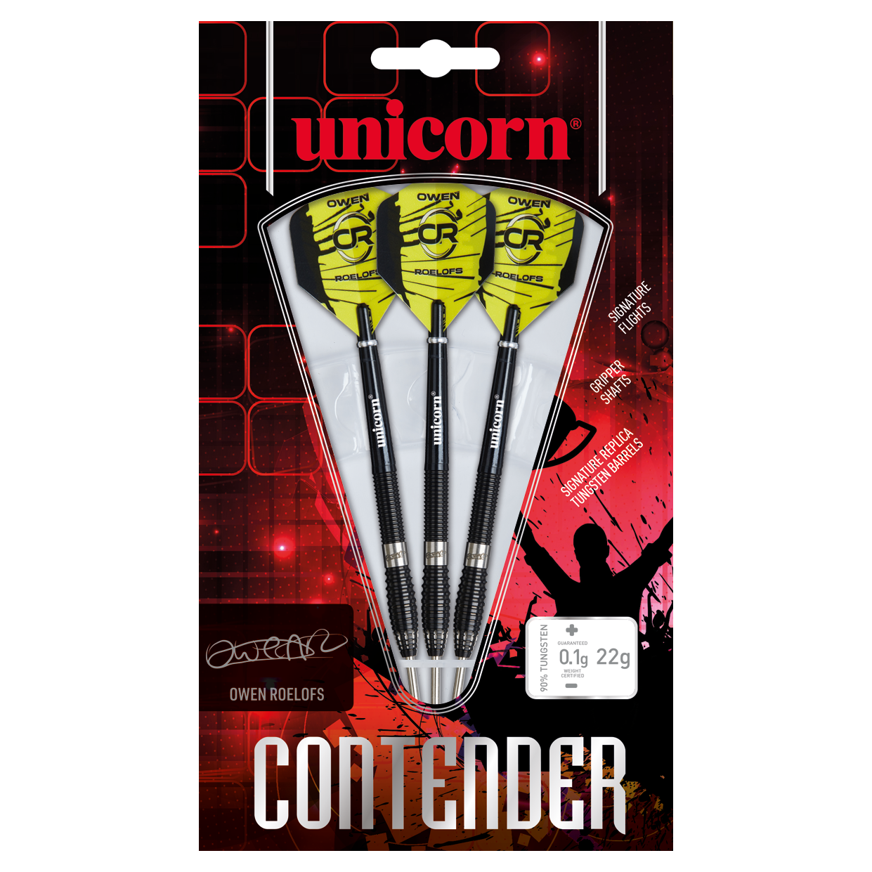 Unicorn Contender Owen Roelofs 90% Tungsten 22g Darts