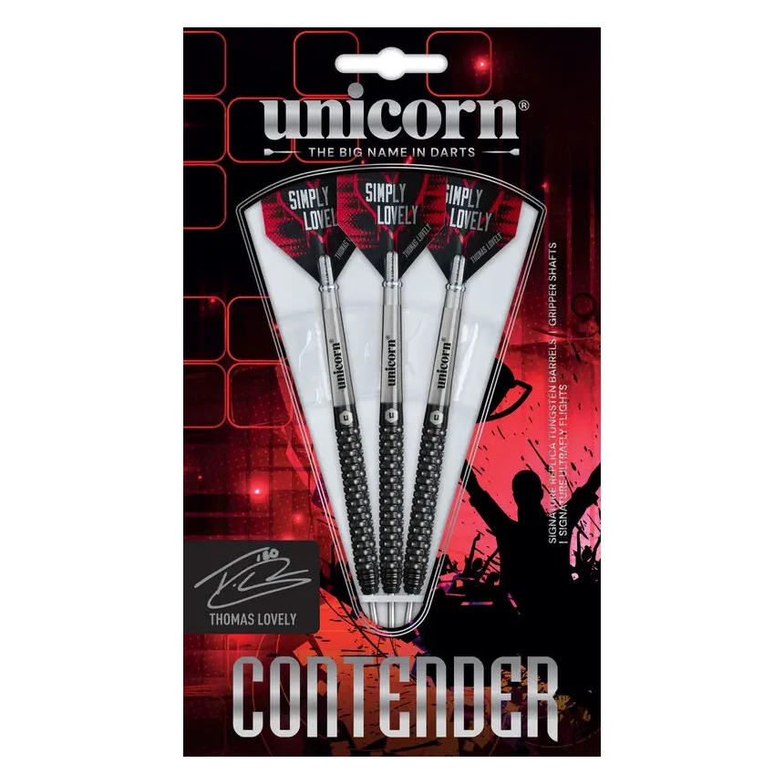 Unicorn Contender Thomas Lovely 90% Tungsten Steel Tip Darts