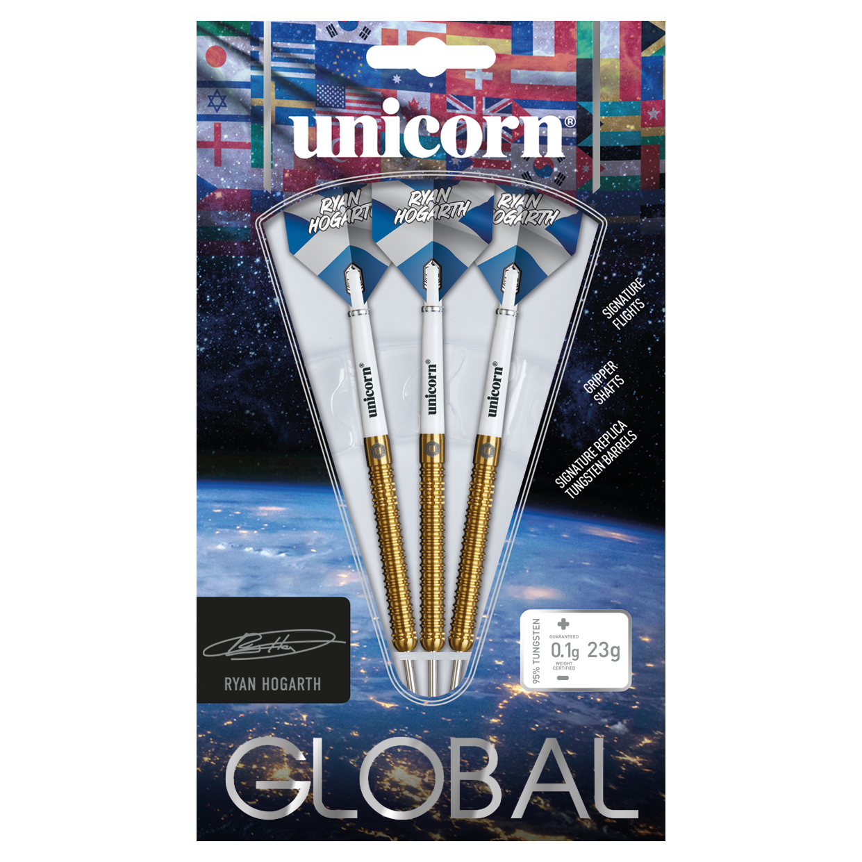 Unicorn Global Ryan Hogarth 95% Tungsten 23g Darts