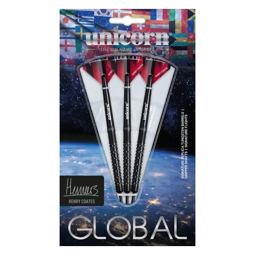 Unicorn Global Henry Coates P2 90% Tungsten Steel Tip Darts