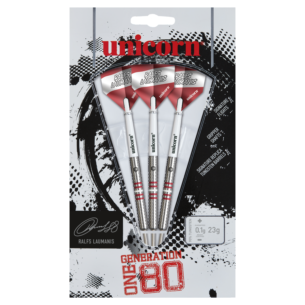 Unicorn Generation 180 Ralfs Laumanis 90% Tungsten 23g Darts