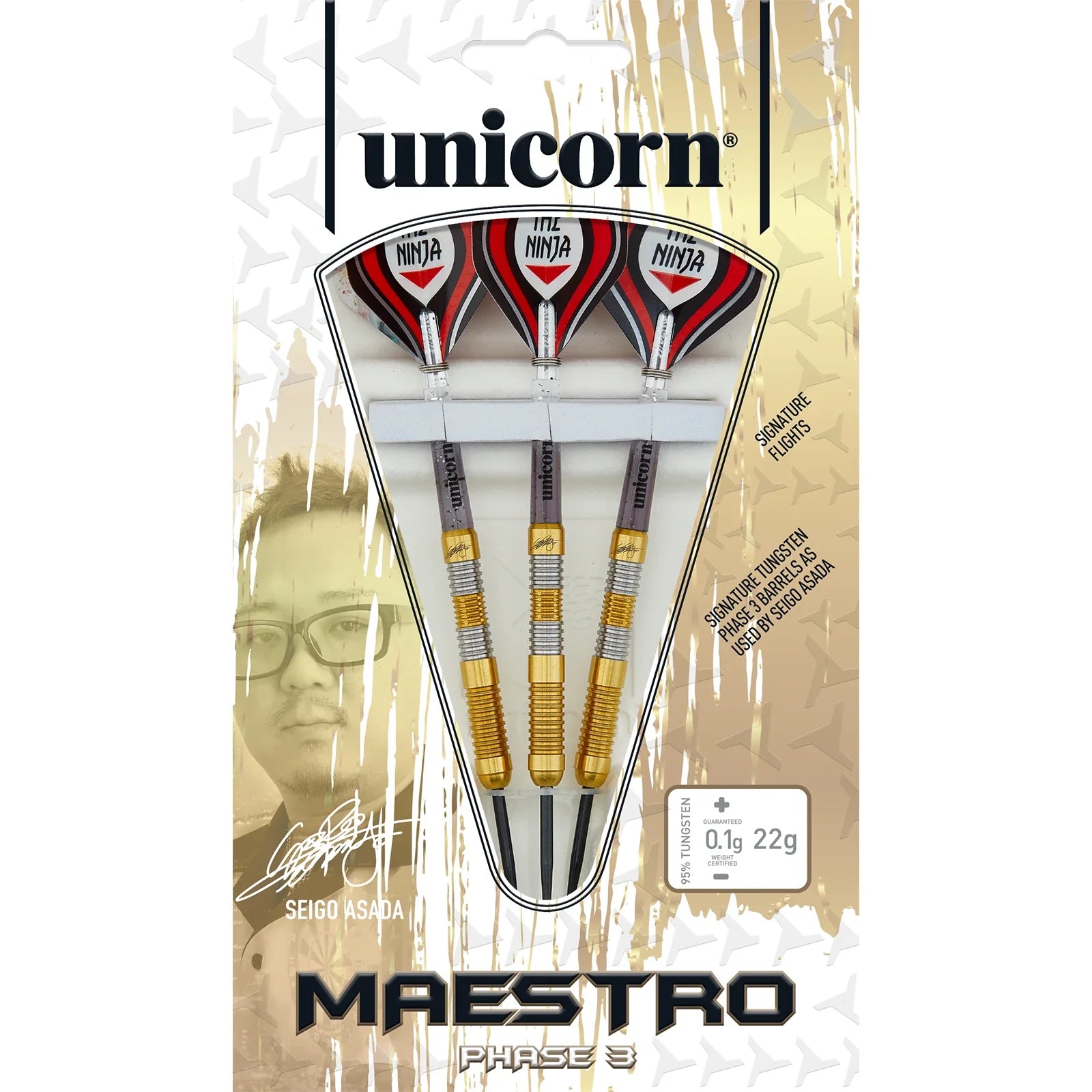 Unicorn Seigo Asada Maestro Phase 3 Gold 22g – Sherwood Sport Unicorn Seigo Asada Maestro Phase 3 Gold 22g – Sherwood Sport