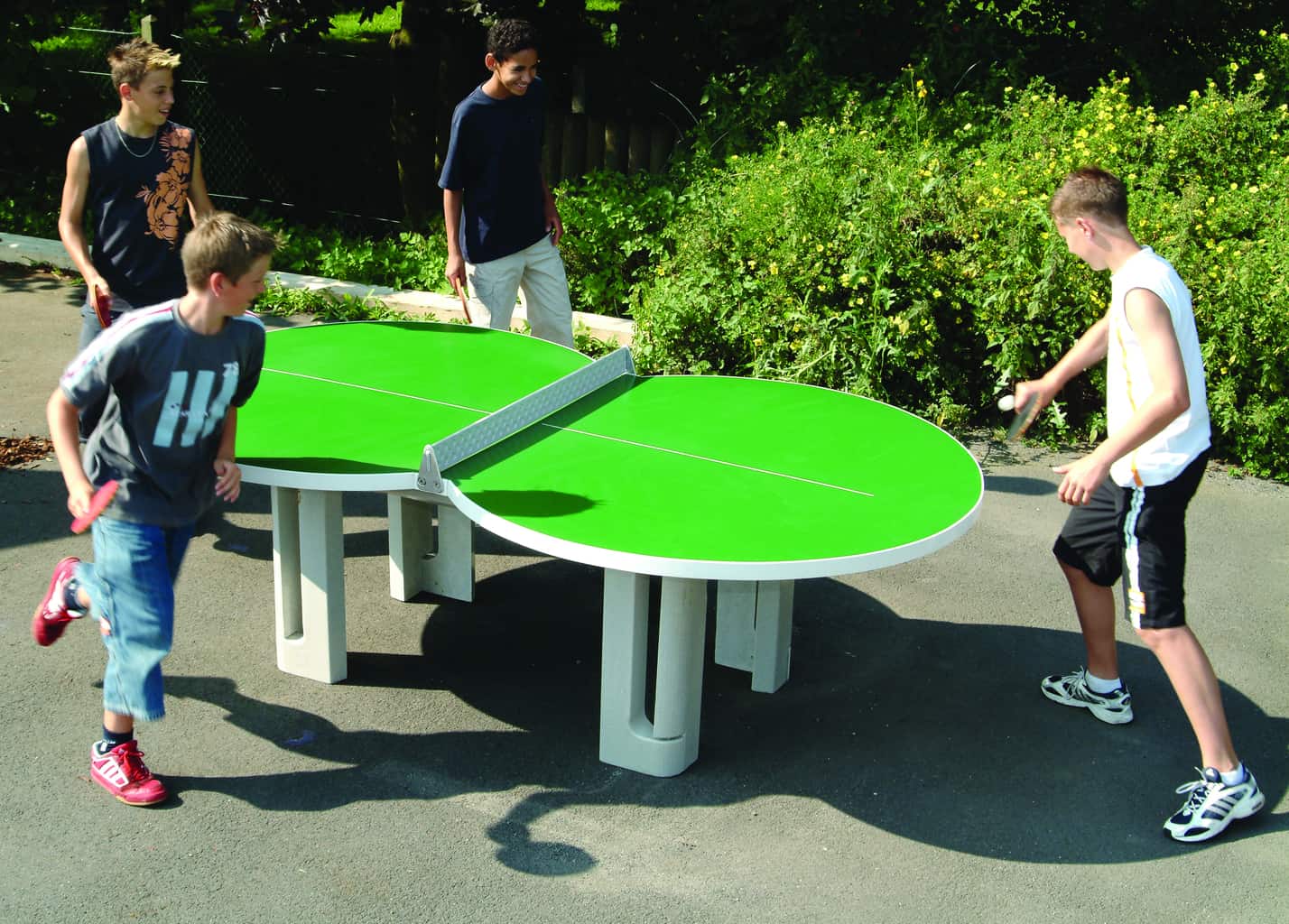 Butterfly Blue Figure 8 Concrete Table Tennis Table