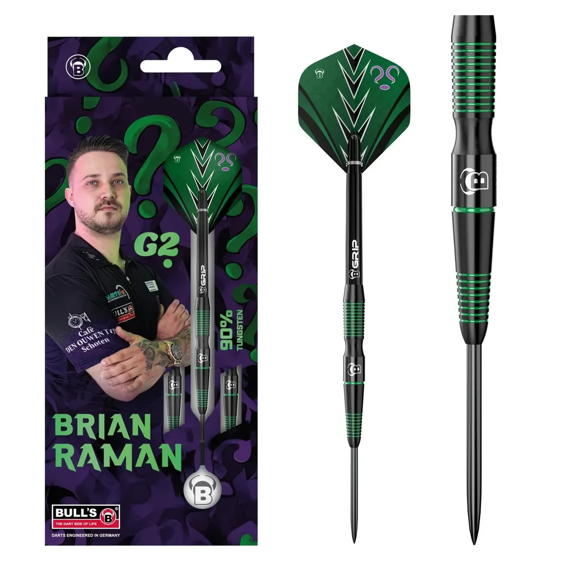 Bulls Brian Raman G2 Champions 90% Tungsten Darts