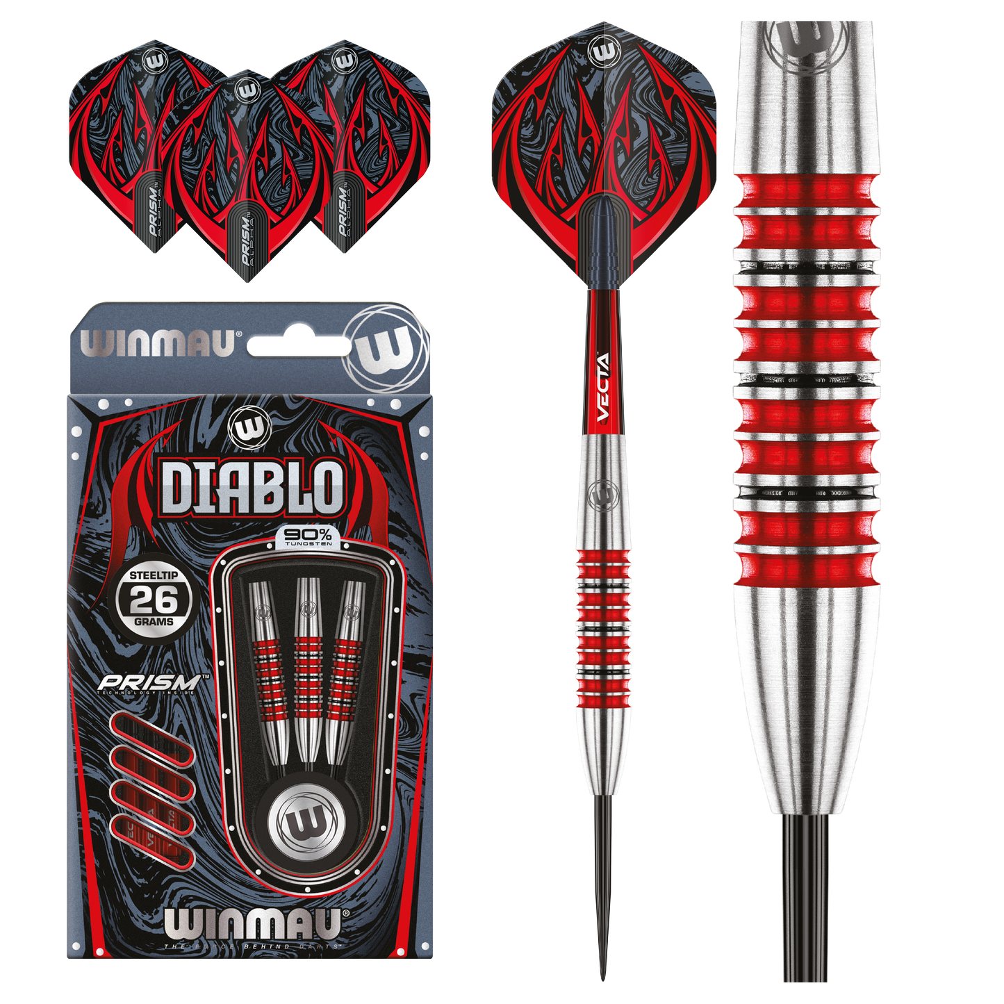 Winmau Diablo Torpedo 90% Tungsten Alloy Dart 26g