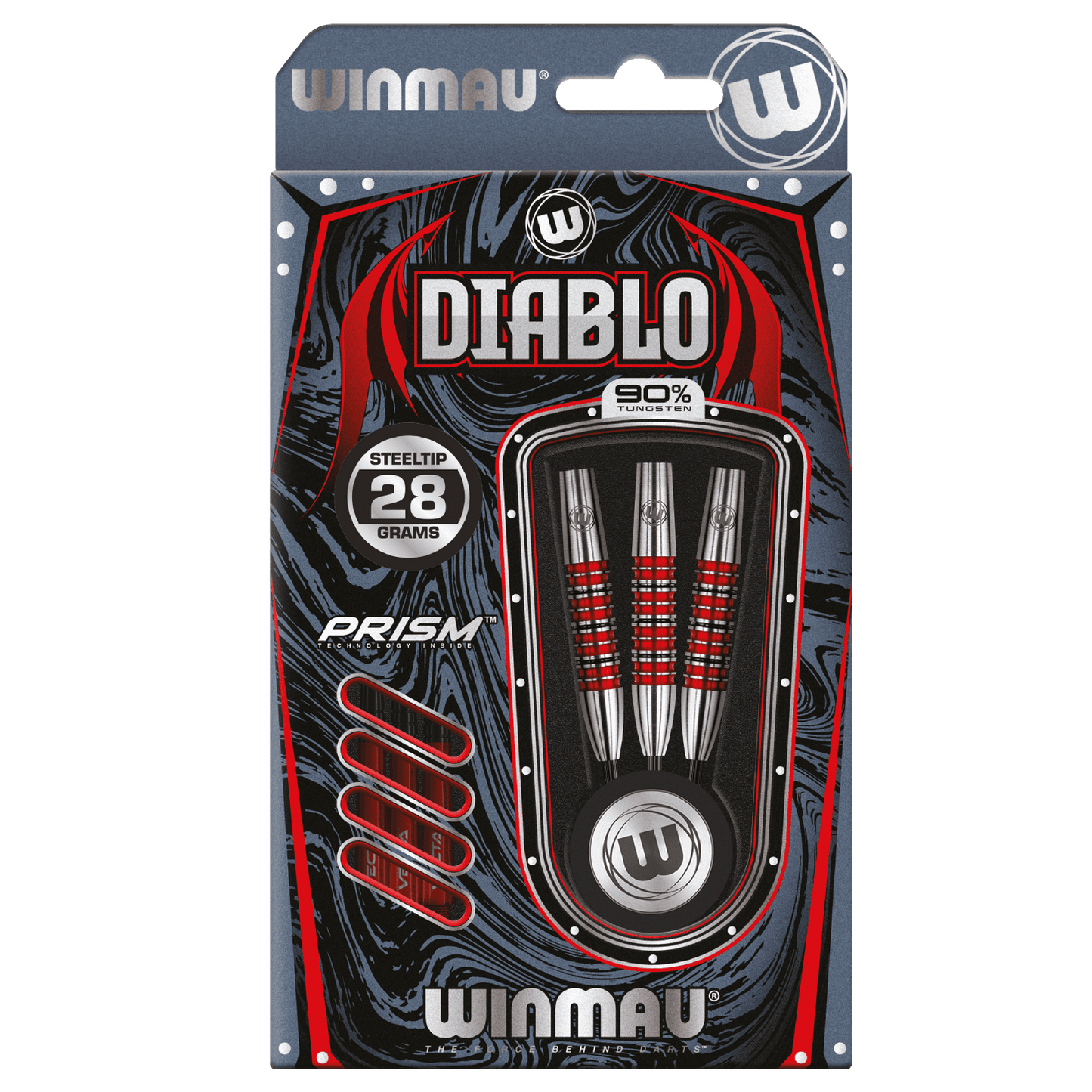 Winmau Diablo Torpedo Steel Tip Darts 28g Packaging