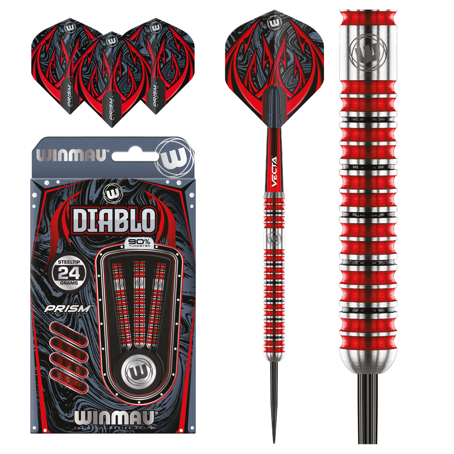 Winmau Diablo Parallel 90% Tungsten Alloy Dart 24g