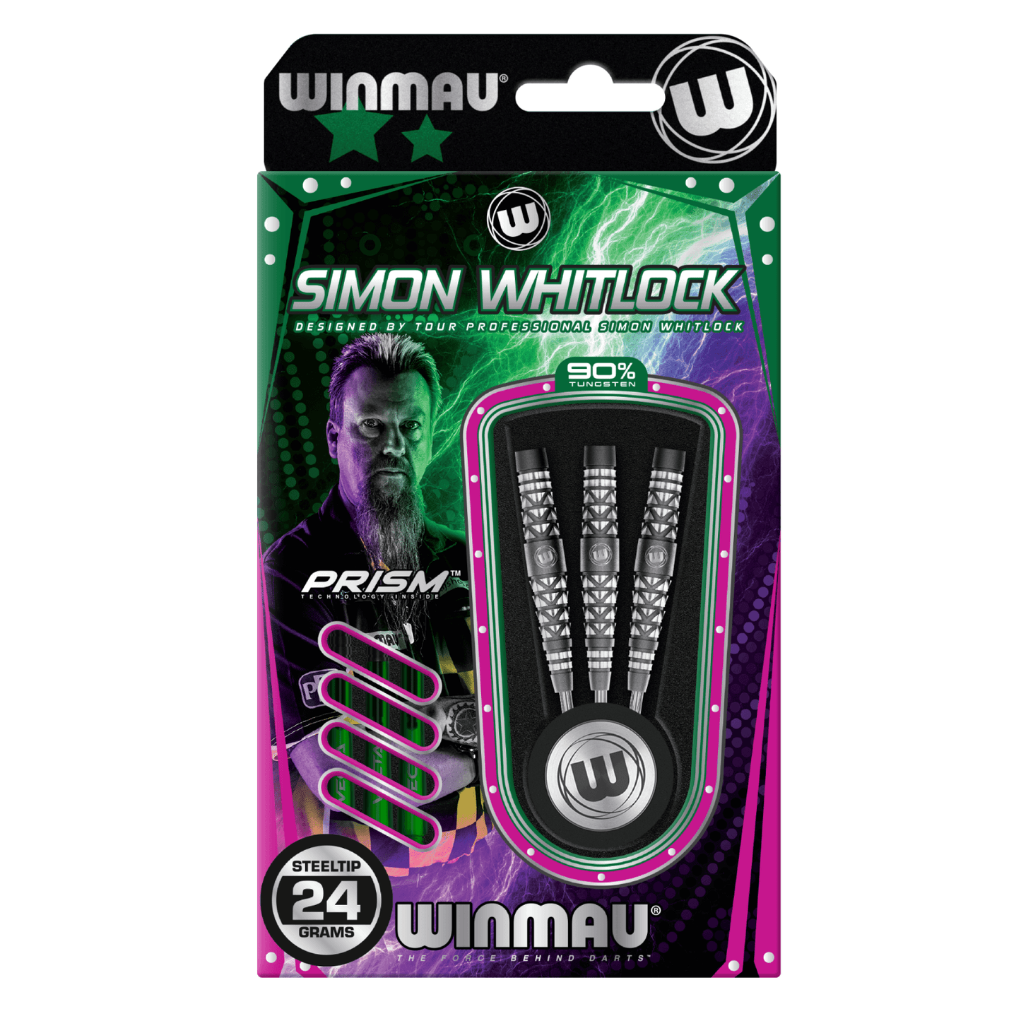 Winmau Simon Whitlock 24g Steel Darts Packaging