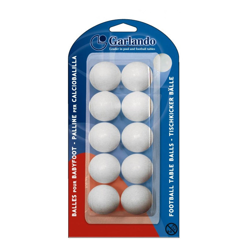 Garlando White Table Footballs - 10 Pack