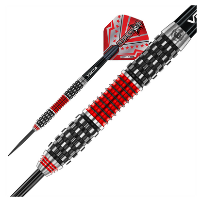 Winmau Joe Cullen ROCKSTAR RS1.0 90% Tungsten Steel Tip Darts  Barrel View