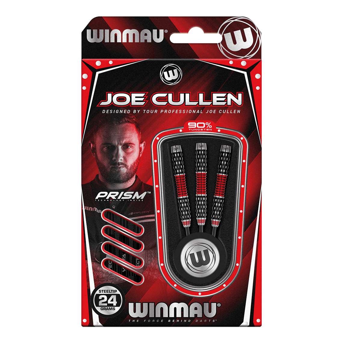Winmau Joe Cullen ROCKSTAR RS1.0 90% Tungsten Steel Tip Darts 24g Display Box