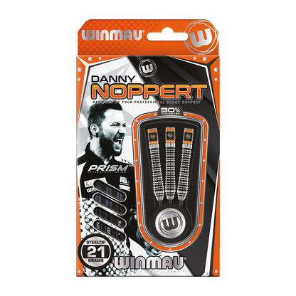 Winmau Danny Noppert Signature Edition 2.0 90% Tungsten Steel Tip Darts 21g Display Box