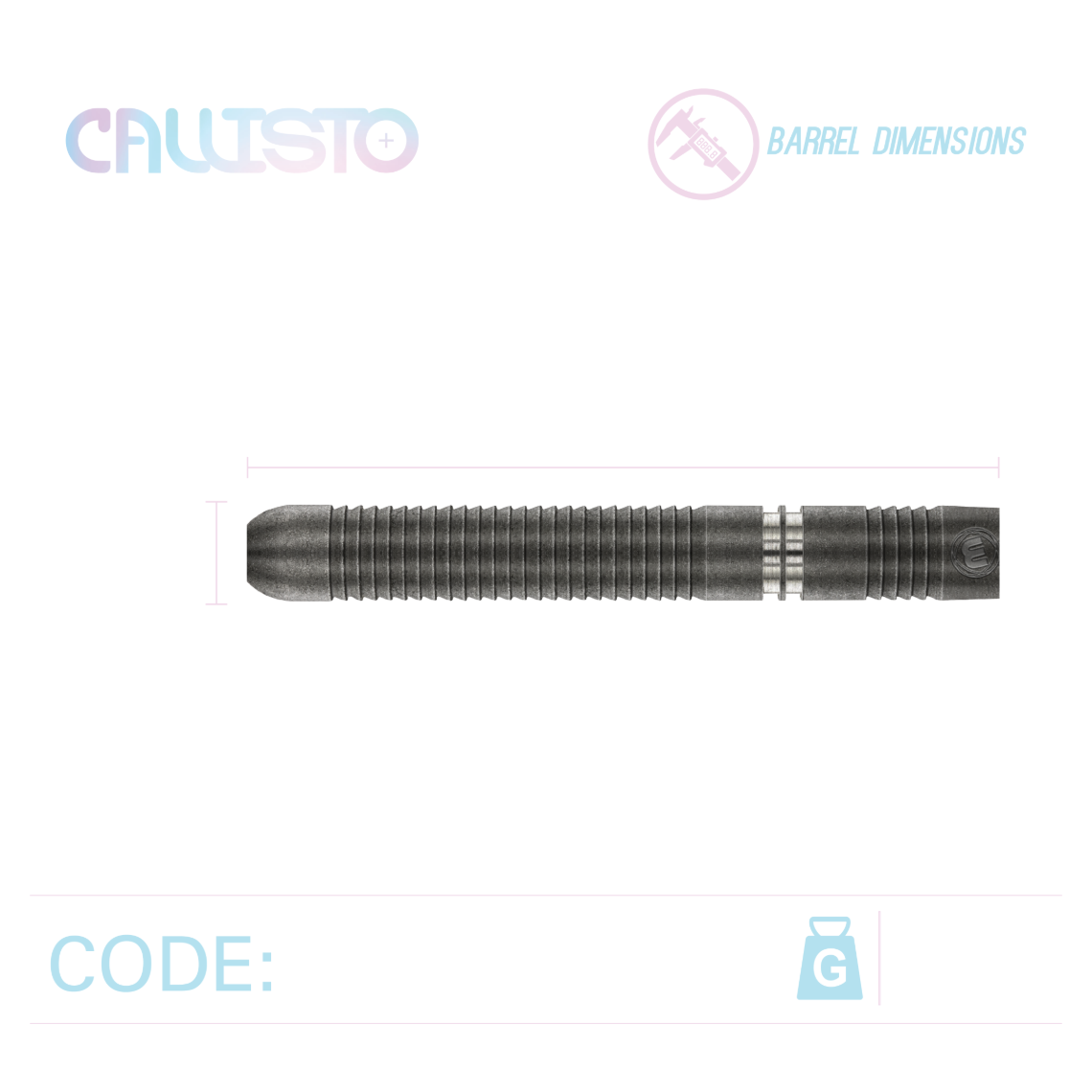 Winmau Callisto 90% Tungsten Darts 22G