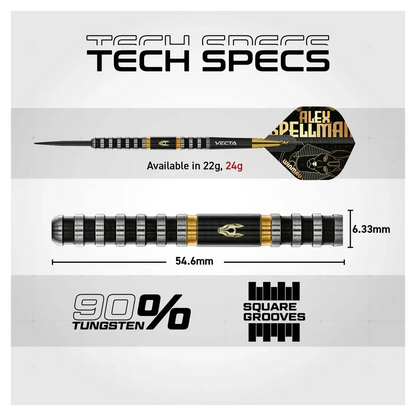 Winmau Alex Spellman Signature Series 1 | 90% Tungsten 24g specs