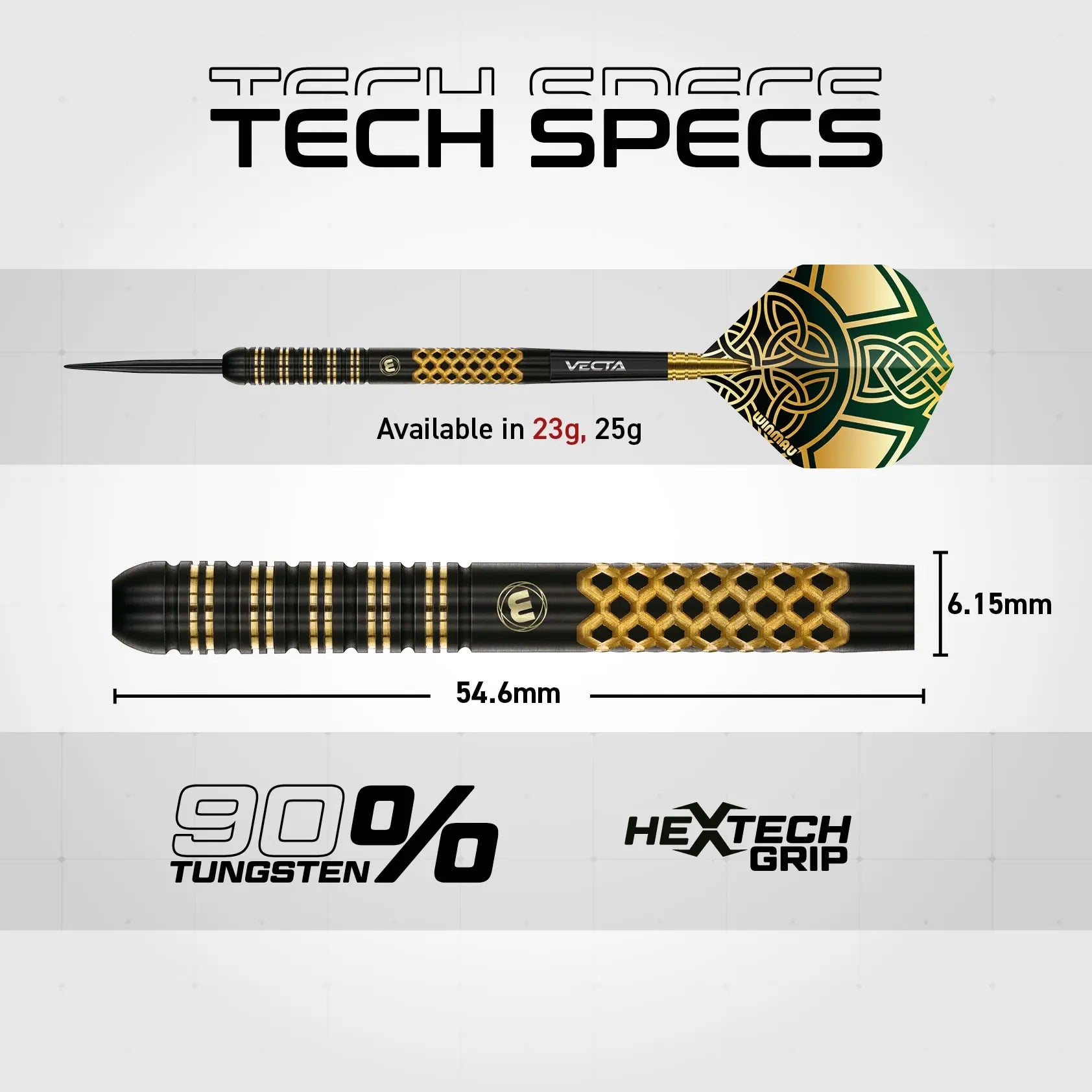 Winmau Brendan Dolan Signature Series 1 | 90% Tungsten 23g Darts