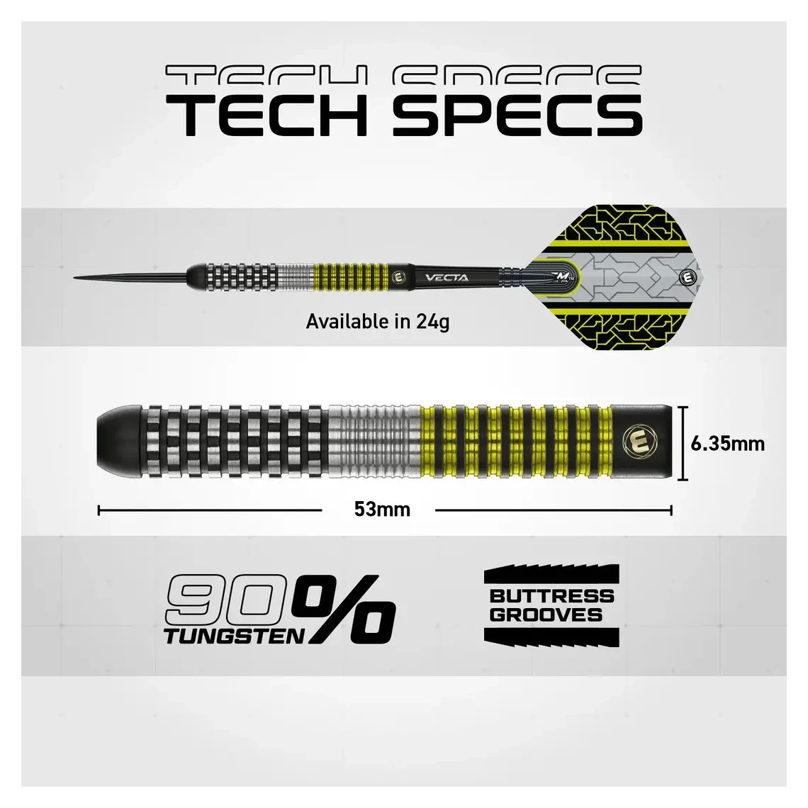Winmau Cori Wiltshire Team 360 90% Tungsten Steel Tip Darts | 24g - Sherwood Sport