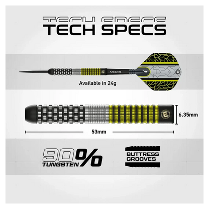 Winmau Cori Wiltshire Team 360 90% Tungsten Steel Tip Darts | 24g - Sherwood Sport