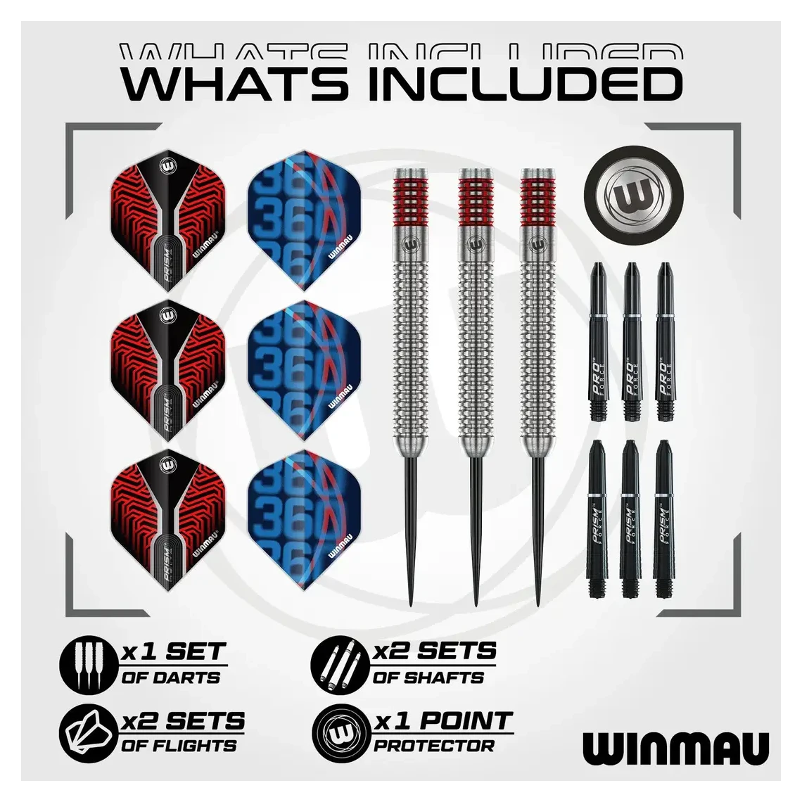 Winmau Lewis Cook Team 360 90% Tungsten Steel Tip Darts | 23g - Sherwood Sport