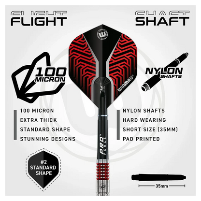 Winmau Lewis Cook Team 360 90% Tungsten Steel Tip Darts | 23g - Sherwood Sport