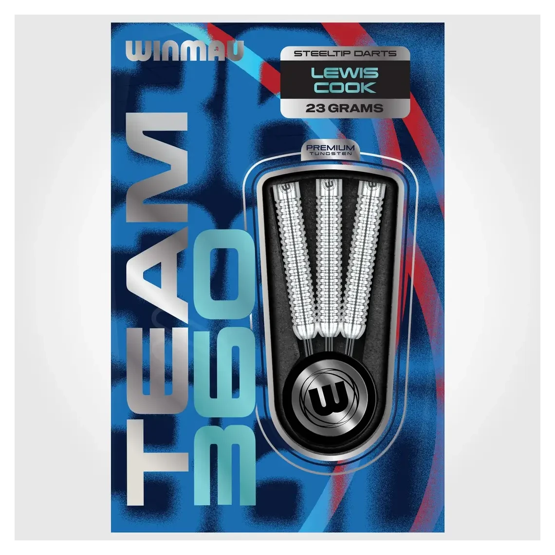 Winmau Lewis Cook Team 360 90% Tungsten Steel Tip Darts | 23g - Sherwood Sport