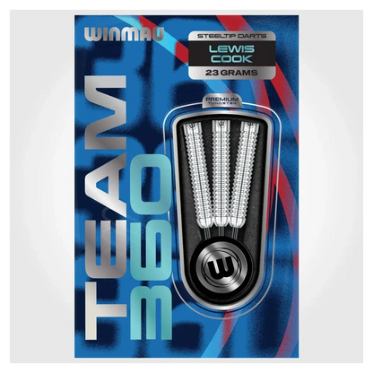 Winmau Lewis Cook Team 360 90% Tungsten Steel Tip Darts | 23g - Sherwood Sport