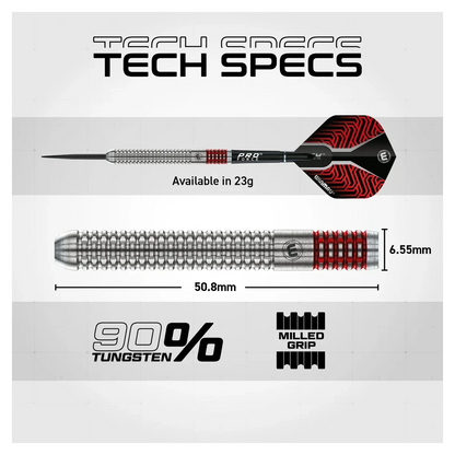 Winmau Lewis Cook Team 360 90% Tungsten Steel Tip Darts | 23g - Sherwood Sport