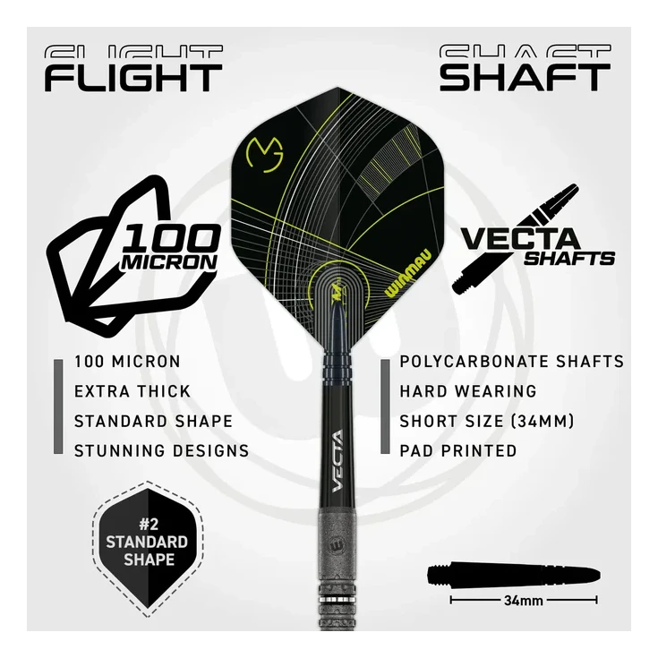 Winmau MvG Signature Edition 90% Tungsten Steel Darts