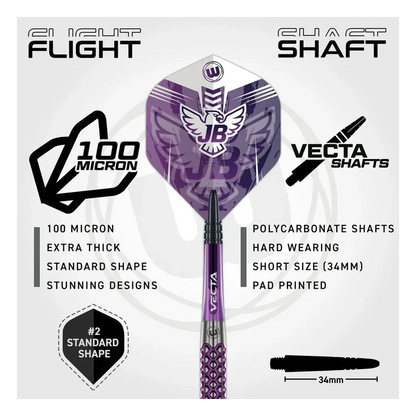 Winmau John Brown Signature Edition 90% Tungsten Steel Tip Darts