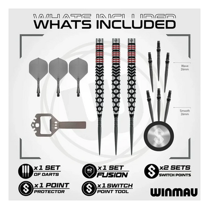 Winmau Fornax Tapered 90% Tungsten Steel Tip Darts