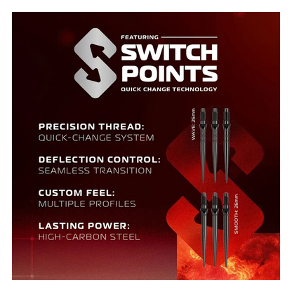 Winmau Fornax Tapered 90% Tungsten Steel Tip Darts