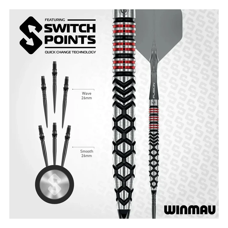 Winmau Fornax Tapered 90% Tungsten Steel Tip Darts