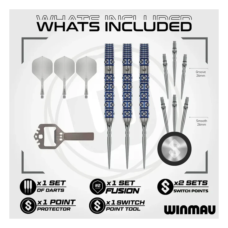 Winmau Lunaris Parallel 90% Tungsten Steel Dart 