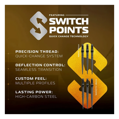 Winmau Exion Parallel 90% Tungsten Steel Tip Darts