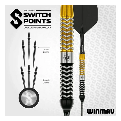 Winmau Exion Parallel 90% Tungsten Steel Tip Darts
