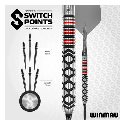 Winmau Fornax Parallel 90% Tungsten Steel Tip Darts 