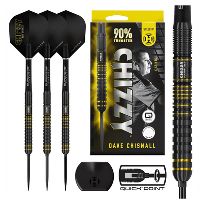 Harrows Chizzy Series 3 | Quick Point | 90% Tungsten Steel Tip Darts