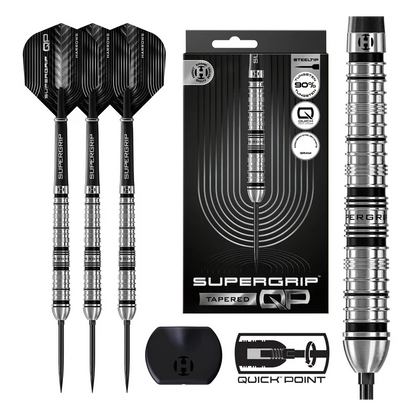 Harrows Supergrip QP Tapered 90% Tungsten Steel Tip Darts - Sherwood Sport