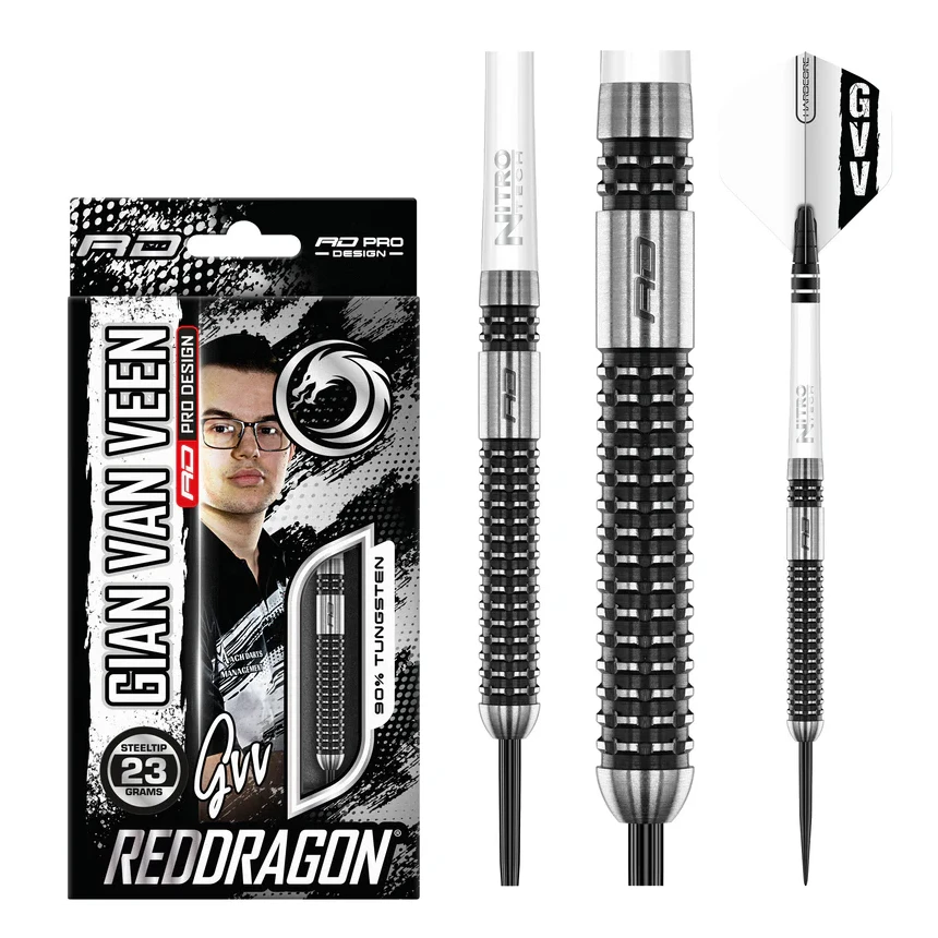 Red Dragon Gian Van Veen Axis S.E. 90% Tungsten Steel Tip Darts