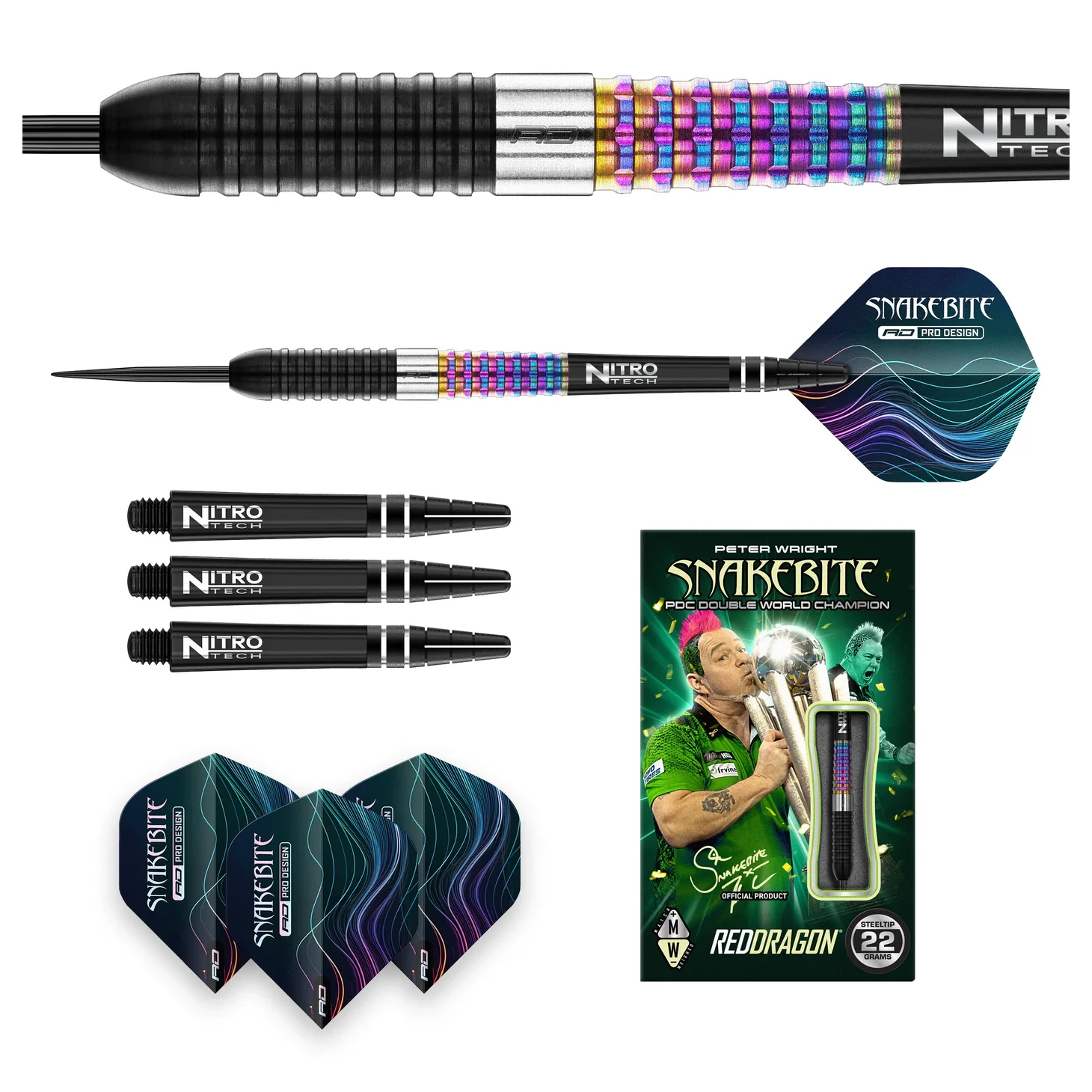 Red Dragon Peter Wright Corra 22g full set