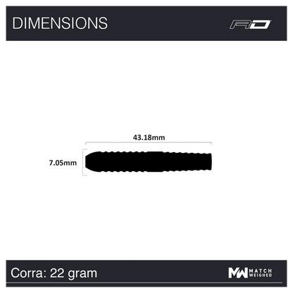 Red Dragon Peter Wright Corra 22g specs