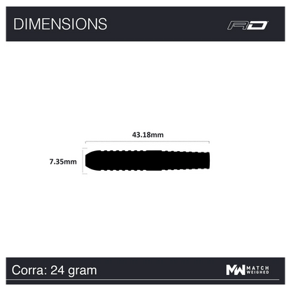 Red Dragon Peter Wright Corra 24g specs