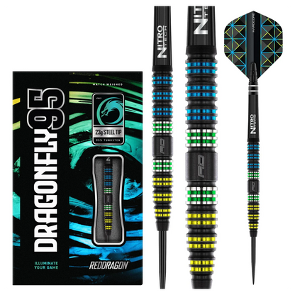 Red Dragon Dragonfly 95 Black Tapered Darts 23g Box Set