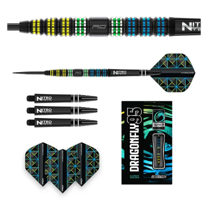 Red Dragon Dragonfly 95 Black Tapered Darts 23g Full Set