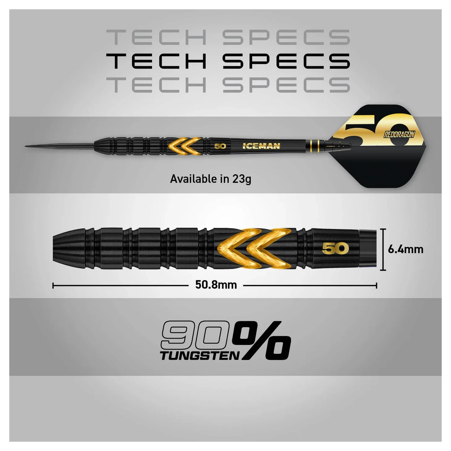 Red Dragon Gerwyn Price 50 Years Player Edition 90% Tungsten Steel Tip Darts 23 grams