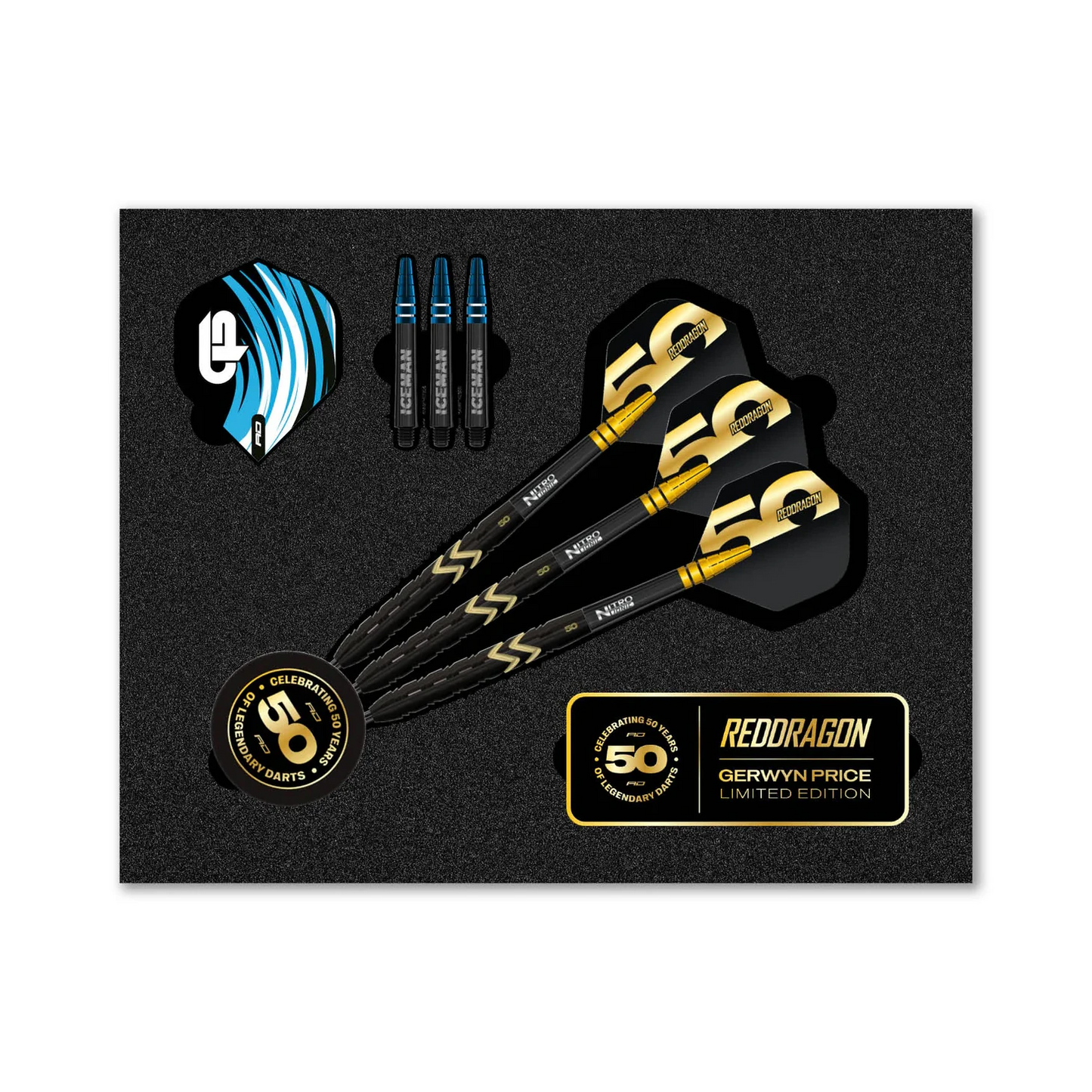 Red Dragon Gerwyn Price 50 Years Player Edition 90% Tungsten Steel Tip Darts 23 grams