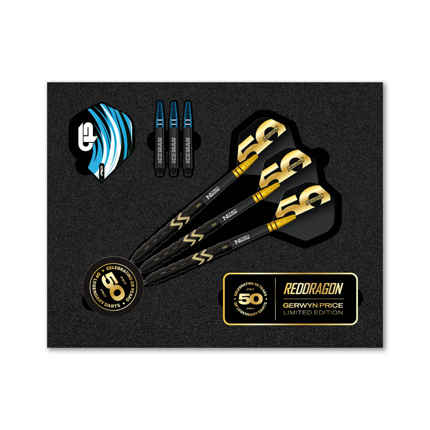 Red Dragon Gerwyn Price 50 Years Player Edition 90% Tungsten Steel Tip Darts 23 grams