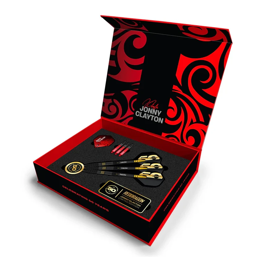 Red Dragon Jonny Clayton 50 Years Player Edition 90% Tungsten Steel Tip Darts 22 grams