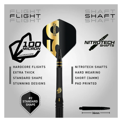 Red Dragon Jonny Clayton 50 Years Player Edition 90% Tungsten Steel Tip Darts 22 grams