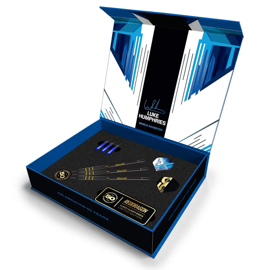 Red Dragon Luke Humphries 50 Years Player Edition 90% Tungsten Steel Tip Darts 22 grams